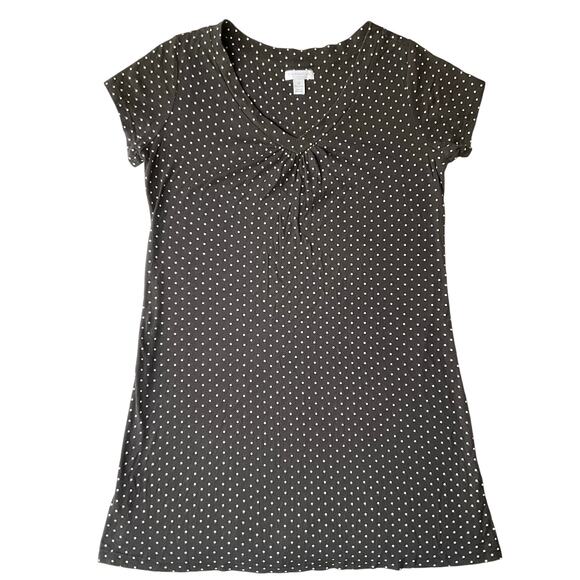 Charter Club Intimates Women Dress size M Short Sleeve V-neck Above Knee Black - Picture 1 of 7